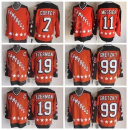 All 1984 Star Vintage хоккей с шайбой 11 Марк Мессье Джерси Мужчины Оранжевый домашний сшитый 99 Уэйн Гретцки 7 Пол Коффи 19 Стив Айзерман2620381