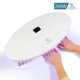 72W nageltorkmaskin 96 LEDS UV Manicuring LED -lampa stor volym Hemanvändningssalong för torkande gelpolsk naglar 240111
