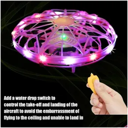 Bolas Mágicas Mini Drone UFO Manual Rc Helicóptero Quadocopter Dron Indução Infravermelha Aeronaves Voando Bola Brinquedos Para Crianças Drop P Dhgoa