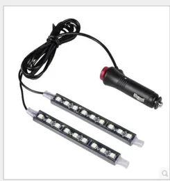 Auto 9LED impermeabile 2in1 lampada d'atmosfera monocromatica 12v suole interne auto suono ritmo atmosfera luci5975713