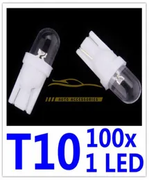 T10 1 LED HID Wedge Light Lamp glödlampor Dome registreringsskylt för W5W 168 194 Konvex sida 2063501