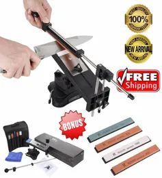 Knife Promotion Ruixin Pro II Updated Chefs Professional Kitchen Sharpening Knife Sharpener System Fixangle 4 whetstones2414632