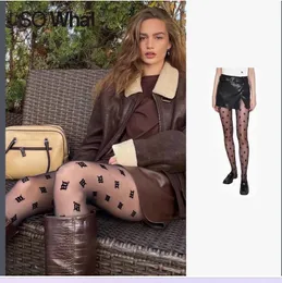 Mesh -Strumpfhosen Leggings Socken für Frauen Mode sexy glatte Buchstaben m enge Top -Qualität Frauen Luxusstrümpfe Strumpfschläuche im Freien reife Designer Strumpfyhosen im Freien