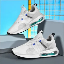 Lichte ademende loopschoenen Designerschoenen voor heren Dames Comfortabele stretchtennisschoenen Gymtrainers Luchtkussensneakers Witte kleur