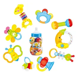 Çıngıraklı cep telefonları bebek oyuncak bebek çıngırak teber oyuncaklar 9pcs Hediye Set Süt Şişe Born için 0 3 6 9 12 18 aylık colorf d dr dhr1e