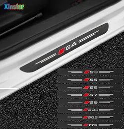 4st Car Protector Door Sill Stickers för SLINE A1 S1 S3 8X A3 A4 B5 B6 B7 B8 B9 A5 A6 A7 C7 C6 C5 A8 D3 D4 8R Q3 Q5 TTS5012652