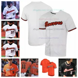 Maglia da baseball Custom College tutta cucita OSU Oregon State Beavers Anthony Marnell IV Drew Talavs Noah Ferguson Joey Mundt Aiden May Canon Reeder Jacob Krieg