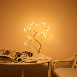 Kirschblüten-Bonsai-Schreibtischlampe mit Feenbeleuchtung, einzigartiges Dekor-Geschenk für Naturliebhaber