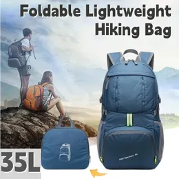 Ultralight Portable Dış Backpack Leisure Seyahat Spor Çantası Katlanır Depolama Omuz Su Geçirmez Naylon Dağcılık 240110