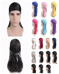17 цветов, модные мужские атласные дураги, бандана, тюрбан, парики, кепка, мужские шелковистые головные уборы из дурага, повязка на голову, тюрбан, пиратская шляпа, аксессуары для волос AA8827596