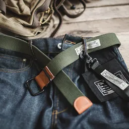Maden Tactical Belt for Male Szybkie wydanie na zewnątrz wojskowy zestaw bojowy Zestaw płótno płócienny męski pasek wielofunkcyjny Vintage 240110