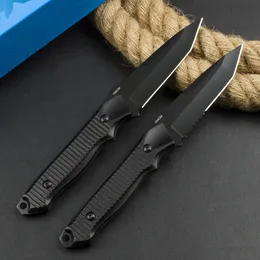 New Arrival BM140BK Survival Straight Knife 154CM Black Oxide Tanto Blade Aluminum Alloy Handle Outdoor Camping Hiking Tactical Knives with Nylon Sheath