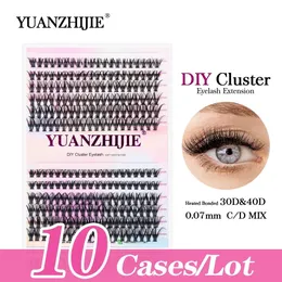 Brushes YUANZHIJIE 10cases/lot Segmented Highcapacity 30D40D DIY Eyelash Extension Soft and Natural Easy to Operate Professional Makeup