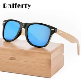 نظارة شمسية Ralferty Retro Wood Grasses Men Bamboo Grand Grand Sport Goggle Mirror UV400 Sun Glasses Male Male Lunette Oculos