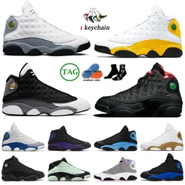 Män 13 High OG 13S Black Flint Basketball Shoes Solefly University French Blue Playoffs Hyper Royal Bred Court Purple Black Cat Mens Womens Sneakers Sport