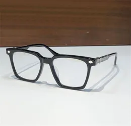 Novo design de moda retrô masculino óculos ópticos 8142 armação de prancha de acetato quadrado estilo simples e popular com estojo de couro lente transparente
