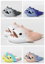 Top Designer Men Womens Outdoor Fashion Shark Slippers Pink Blue Grey Memory foam Sandals Soft Thick Cushioning Slippers Casual Shoes