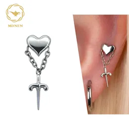 MDNEN Implant Grade Sword of Damocles ASTM 36 Earring Internally Threaded Piercing Jewelry Tops 240110