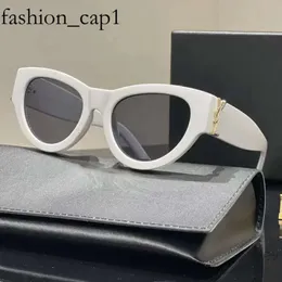 YSLSS lyxiga solglasögon för kvinnor män designer logotyp y slm6090 samma stil glasögon klassiska katt ögon smal ramfjärilglas med ysl 79