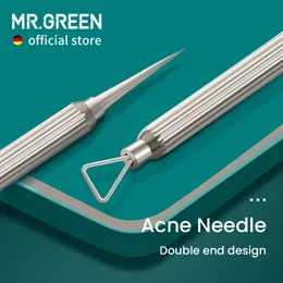 Mr.Green Blackhead Remover Acne Removal Needle Professional Pimple Spot Popper Tools Zit Ctor Face Skin Care Beauty 240111