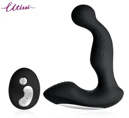 Utimi stimolatore della prostata a 12 livelli vibratore anale ricaricabile potente massaggiatore della prostata funzione di riscaldamento con telecomando nero S186749698