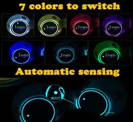2X Car Dome LED Cup Holder Automotive Interior Lamp USB Multi Colorful Atmosphere Light Drink Holder AntiSlip Mat Product Bulb4468778
