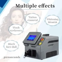 Pico Laser Beauty Equipment Tattoo Removal Portable Q Switched nd Yag Picosecondレーザー洗浄眉Q-Switch Carbon Peeling Black Face Doll