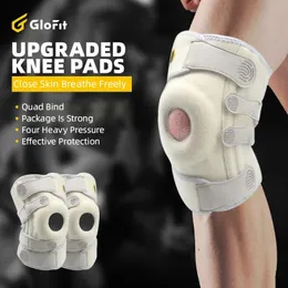 Kuddar Glofit Sports Knepad Men trycksatt elastiska knäskydd stöd