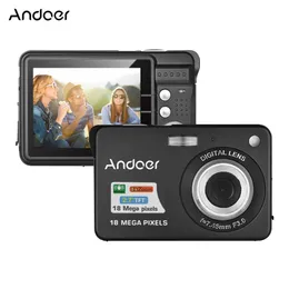 Tillbehör Andoer Digital Camera 18M 720p HD Video Camcorder med 2 st laddningsbara batterier 8x Digital Zoom Antishake 2.7 -tums LCD -skärm