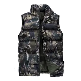 Herren Koreanische Version Trendige Übergroße Camisole Camouflage Weste Herbst- und Winterjacke mit Daunenbaumwolle für Wärme