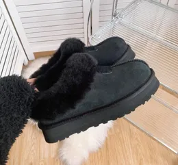 Pantofole da donna Tazz con plateau stivali da neve La bocca di lana mantiene gli stivali caldi morbidi e confortevoli stivali casual in peluche di pelle di pecora bellissimi regali