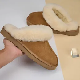 Tazz Slippers Tasman Fur 슬립 클래식 머스타드 시드 울트라 미니 플랫폼 부츠가 Les 몸집