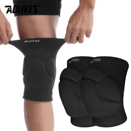 Pads AOLIKES 1 par elástico engrosamiento rodillera danza yoga voleibol deportes extremos rodilleras soporte baloncesto protector de rodilla