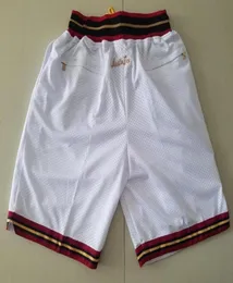 Nuovi pantaloncini Pantaloncini da squadra Pantaloncini da baseket vintage Tasca con cerniera Abbigliamento da corsa Colore bianco nero Taglia appena fatta SXXL3056154