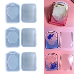 Equipments N1HE 2Pcs Resin Shaker Mold DIY Quicksand Casting Epoxy Silicone Mold Resin Epoxy Jewelry Molds for Pendant Decoration Crafts