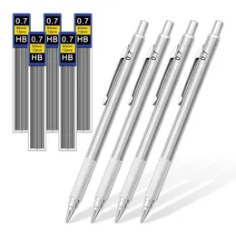 Metall Mechanical Pencil 030507091320mm HB Leads Bytesbara påfyllningar Konstskrivning Utarbetande Drawing Home School Supplies 240111