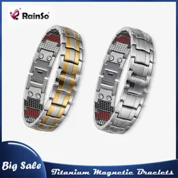 Рейнсо мужское браслет модные браслеты браслеты Bangles Charm Germanium Magnetic Power Health 240110