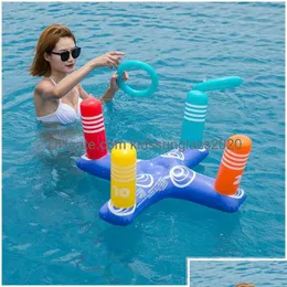 Novelty Games Beach Game Toy Inflatable Throwing Rings Water Fun Cross Floats Swimming Pool Floating Toys Drop Delivery Gifts Gag Dhukb