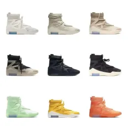 2024 Authentic Fear Shoes 1 Boots Triple Black Oatmeal Of God The Atmosphere Yellow Light Bone Sail Orange Men Outdoor Sneakers Trainers With Original box FOG 36-46