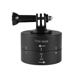 Tripods Automatic Go Pro Accessories 120min Time Lapse Timer Tripod Head Photography Delay Tilt Head For Gopro 9 8 7 6 5 Yi 4K DJI OSMO