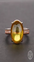 Rose Gold Natural Citrine Gemstone Ring for Women in 925 Sterling Silver Yellow Citrine Ring Wedding Engagement Size 5124849695