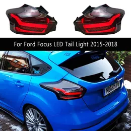 Autoteile für Ford Focus LED-Rücklicht 15–18, Rückleuchte, Bremse, Rückwärtsparken, Lauf-Rücklicht-Baugruppe, Streamer-Blinkeranzeige