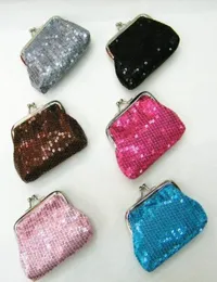Små paljetter Kvinnor myntväska bländande färgbyte handväska hasph pengar väskor noll plånbok julstylar4368704