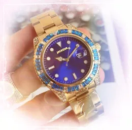 Luxury Top Model Big Classic Fashion Quartz Watch Men Size 42mm Sapphire Glass Waterproof Colorful Diamonds Ring President Mens Wholesale Male Gifts Wristwatch