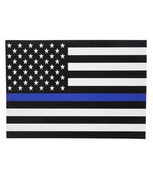 Prostokątny Blue Lives Matter Police USA American Thin Blue Line Flag Flag Flag naklejka na naklejkę New9400207