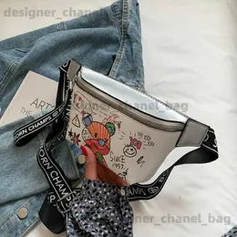 Sacos de cintura Padrão de desenho animado Saco de cintura Mulheres Couro Fanny Pack Handy Packs Banana Peito Bolsa Feminina Cinto Bolsas Moda Crossbody Bolsa Bolsa T240111