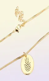 Neovivi Vine Virgin Mary Turkish Eye Pendant Halsband CZ Moon Star Choker Gold Round Necklace Long Chain Copper Jewelry Gift7104451