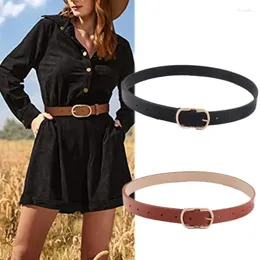 Belts Fashion Faux Leather Belt For Women Designer Alloy Buckle Waist Strap Student Female Girl Jeans Decoration Waistband