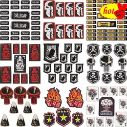 30pcs Patches for Clothing Iron on Embroidered Outdoor Rock Motorcycle Biker Jackets Bulk Wholesale Lot Letters Sew Skull Pack