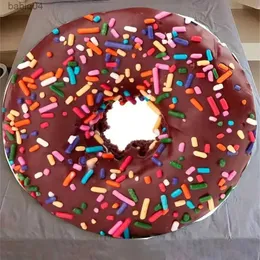 Cobertores 1pc mexicano donut impressão cobertor engraçado comida flanela cobertor redondo macio quente lance cobertor nap cobertor para sofá cama de escritório